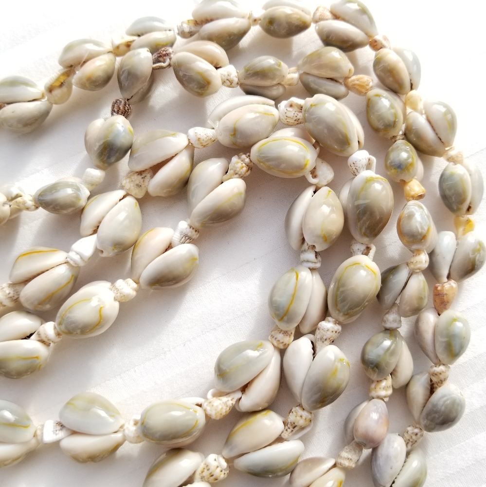 Natural Sea Shell Leis from Polynesian Islands